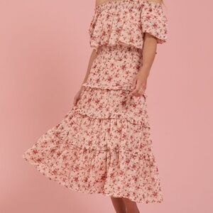 Altar’d State NWOT Lindsay Floral Midi Skirt size xs